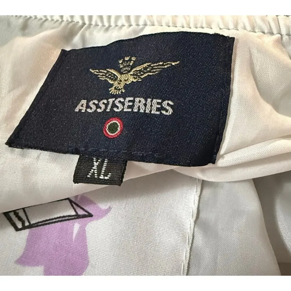 ASSTSERIES NASA Silver Reflective Techwear Aerospace Bomber Jacket, Size XL